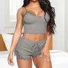 Buy cheap 2 Piece Ladies Comfortable Sling Solid Sexy Lace Sleepwear Suit Seductive Pajama Sets from wholesalers