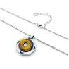 Buy cheap Stainless steel men's tiger eye stone necklace retro pendant titanium steel lock chain from wholesalers