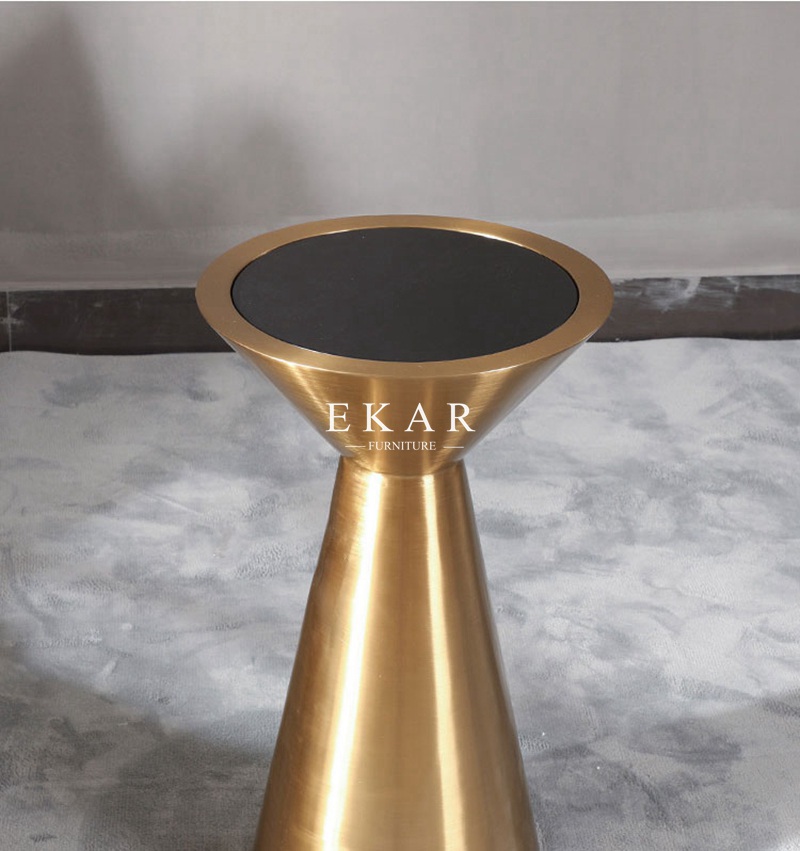 Contemporary Living Room Furniture Black Toughened Glass Top New Design Side Table