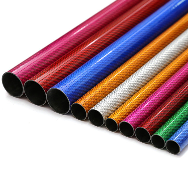 3K Carbon Fiber Tube Plain Matte Length 1000mm Wall Thickness 1mm High Strength Full Carbon Fiber Tube