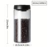 Buy cheap 1800ML Clear Vacuumized Glass Coffee Jar Black Lid Sealed Storage Jar from wholesalers