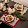 Buy cheap Sustainable Dinnerware Sets For 4 People Anti-Slip Placemat Included Floral Plant Green from wholesalers