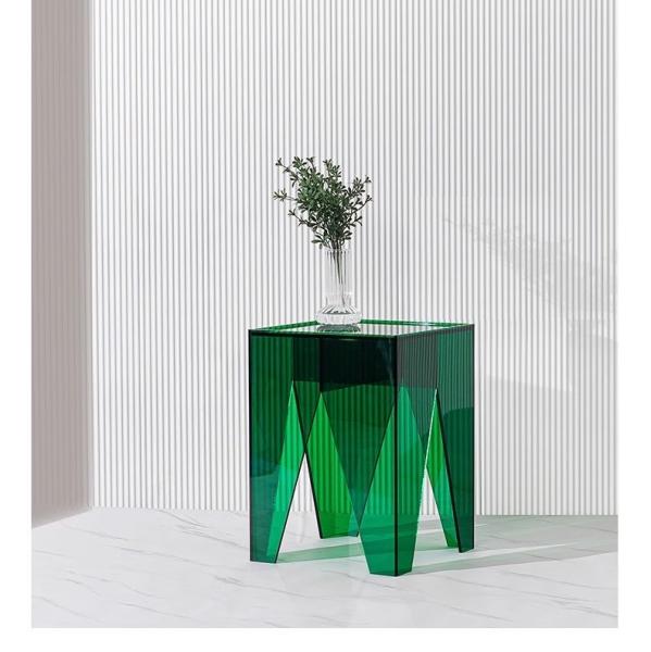 Buy cheap OEM ODM Square Acrylic Side Table Lucite End Table For Living Room Bedroom from wholesalers