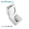 Buy cheap single toilet one piece toilet ceramic toilet seat round shape washdown SWM8617 from wholesalers
