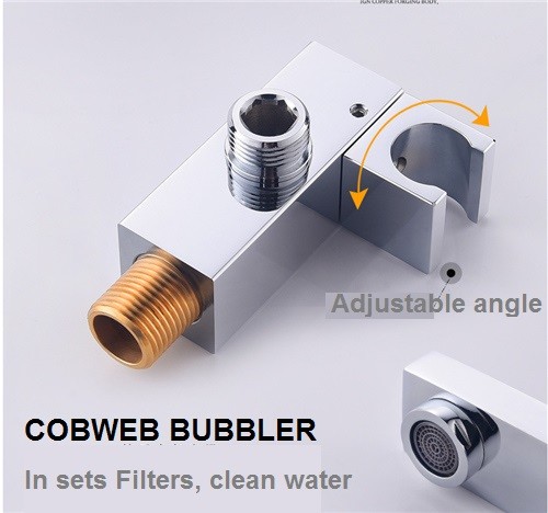 Digital Display Shower Head And Faucet , 8.5*10.5cm Size Shower Head And Handle Set