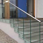 Clear Colorless Tempered Glass Railing Balustrade , Safety Toughened Glass