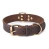 Buy cheap Alloy Hardware Genuine Leather Dog Collars Double D Ring For Medium Large Dogs from wholesalers
