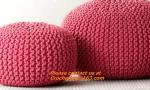 Middle size cotton crochet floor pouffe crochet pouf hassock Ottoman Floor