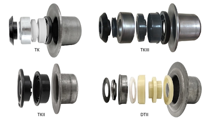 Pipe OD 63mm - 219mm Bearing Housing Idler Steel End Cap