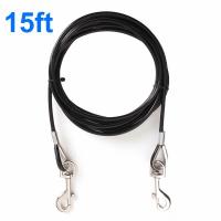 Buy cheap 10ft Tie Out Cable Waterproof Dog Leash Galvanized Steel Wire Rope With PVC product