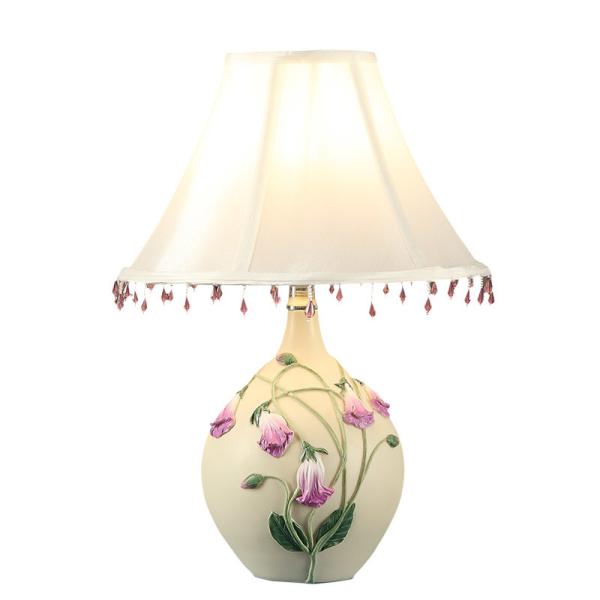 Buy cheap White Purple Elegant Nightstand Table Lamps With Power Switch Lightweight from wholesalers