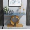 Buy cheap Contemporary Wooden top Gold Metal Frame Console table Hallway table from wholesalers