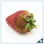 Small Starwberry with Rhinestone jewelry trinket box wholesale Delicate Wedding
