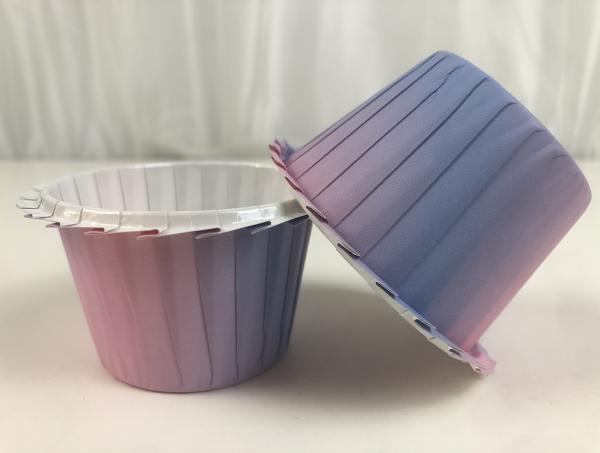 Buy cheap Waterproof Cupcake Paper Cups PET Film Coated Rolled Rim Lace Rainbow from wholesalers