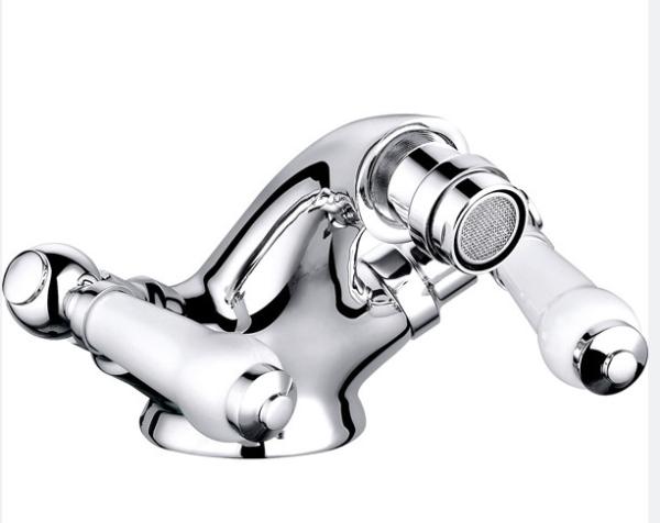 Buy cheap Brass Material Chrome Finish Control Double Handle Bidet Mixer Tap T8353 from wholesalers