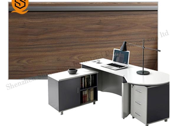 Buy cheap Polish Matt Solid Surface Office Furniture Boss CEO Director Office Desk from wholesalers