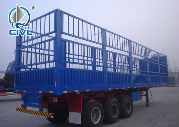 new Fence Cargo Semi Trailer 3 Axles Semi Trailer Trucks High Coloumn Cargo