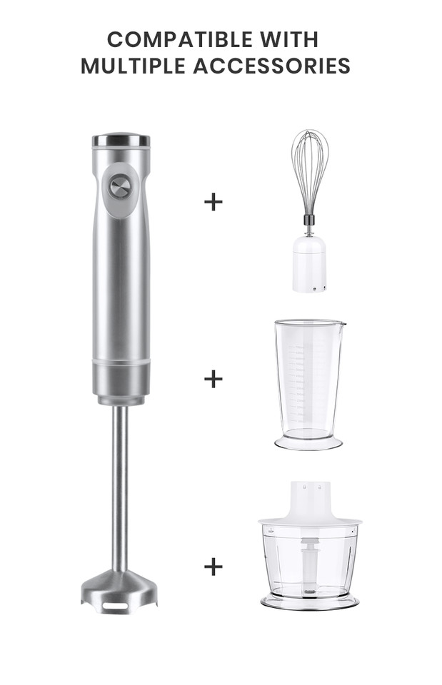 Ergonomic Hand Stick Blender Mixer Cordless Food Mixer DC Motor