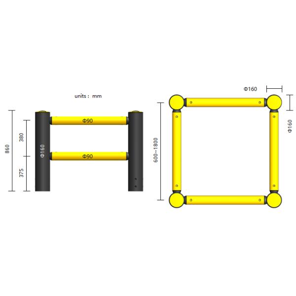 MD Building Post Safety Barrier Warehouse flexible anti-collision system FS-2023A