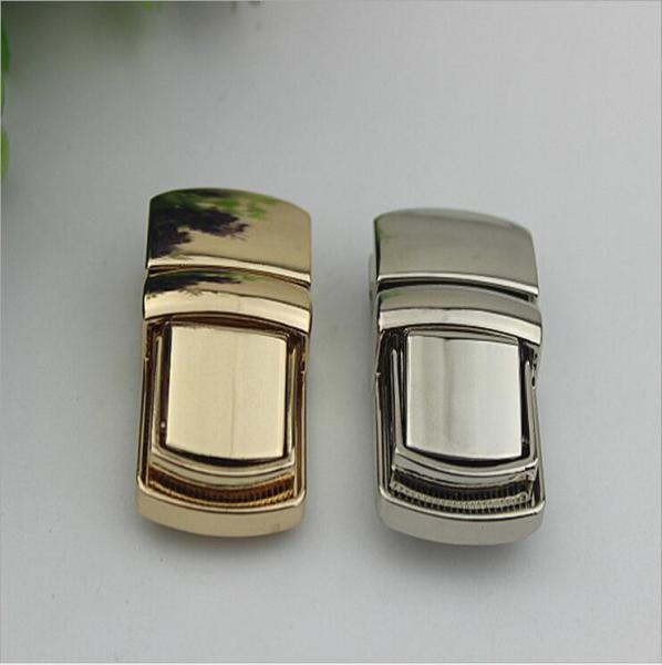 Buy cheap Bag hardware accessory light gold / nickel metal push lock for handbag from wholesalers