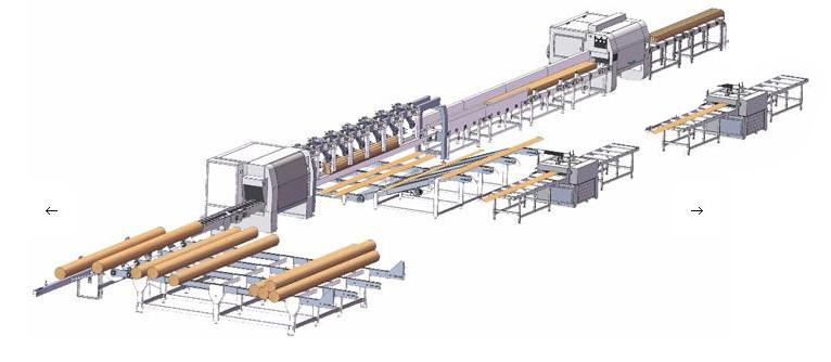 400mm Multi Blade Wood Saw Machine Softwood Circular Saw Rip Saw Machine