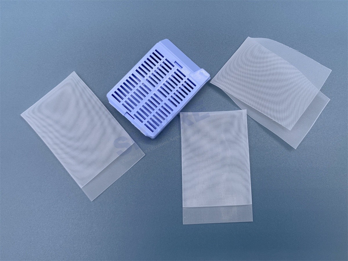 Custom 30mm X 50mm 45mm X 75mm 75mm X 95mm Easy Fill Flap Biopsy Filter Bags Pleated Bottom