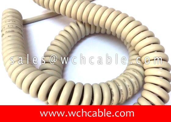 Buy cheap UL20554 WCH Cable Produced Polyurethane Coated Spiral Coil Cable 80C 30V from wholesalers