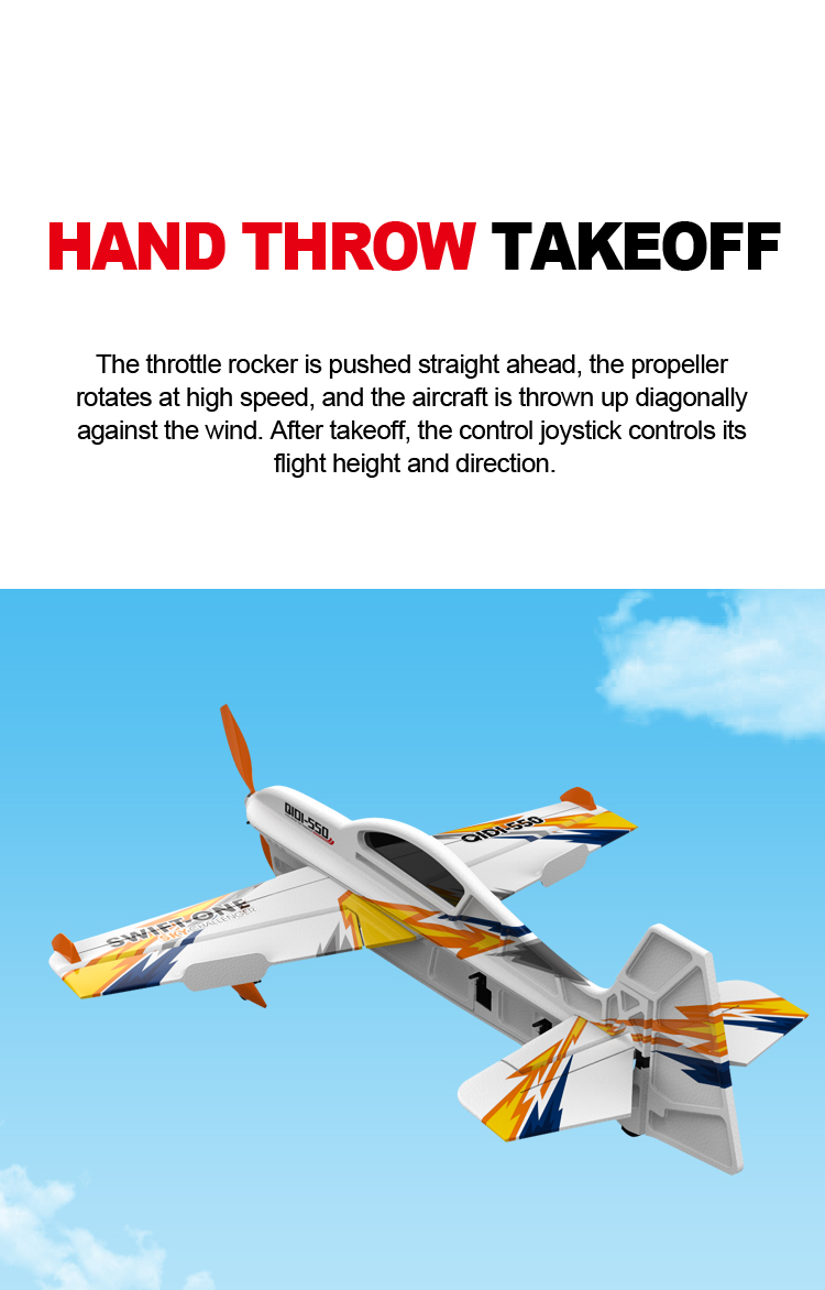 Trainstar RC Plane Glider EPP Foam Trainer Warbird Fixed Wing RTF One-Key U Turn Electric Power Source 140g 2.4GHz 4CH