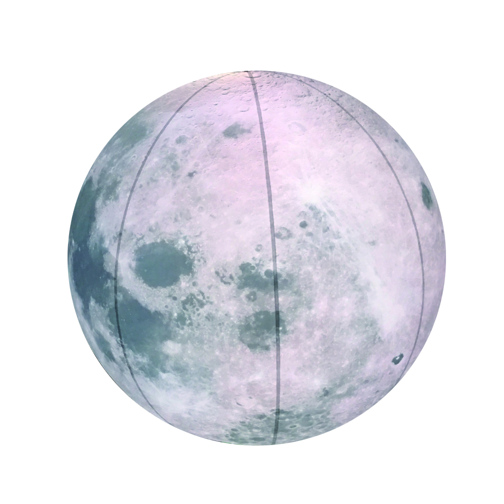 Round Advertising Helium Balloon LED Inflatable Giant Moon Balloon