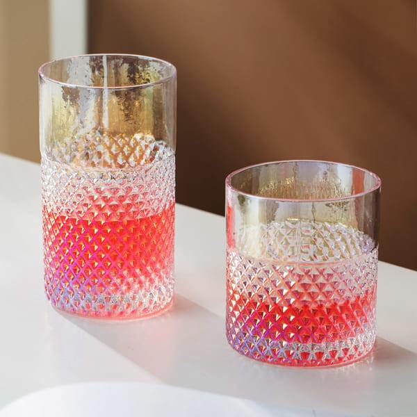 Buy cheap Rainbow Coloured Highball Drinking Glasses 12 Oz 18 Oz Double Old Fashioned from wholesalers