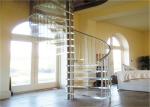 Strong Residential Spiral Staircase Wood Treads , Compact Spiral Staircase For