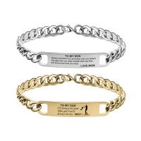 Buy cheap Men's Bang bracelet TO MY DAD Father's Day gift TO MY SON engraved stainless product