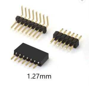 Wholesale Round 1.27mm Male Female Straight Pin Header 2-40p Dip Smt Single Row PCB 2mm 2.54mm from china suppliers