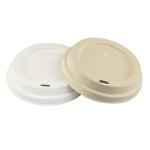 PFAS-Free Biodegradable Bagasse Lids For Sale Coffee Cup To Go 80mm 90mm Lids