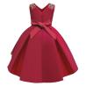 Buy cheap V-Neck Flower Girl Dress Champagne Lace Princess Dress Vestidos De Ropa Niña Sleeveless Christmas Dress Red/Blue/Purple from wholesalers