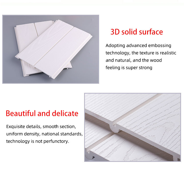 Embossed WPC Fluted Wall Panel 15mm Acid And Alkali Resistance