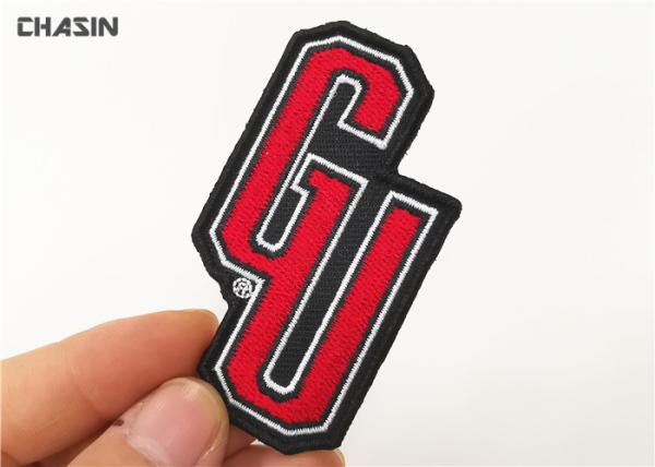 Buy cheap Letter Name Clothing Embroidery Patches Iron On Backing Twill Background from wholesalers