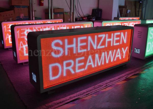 Buy cheap Two Sides LED Taxi Top Advertising Signs , P5 Outdoor Taxi Roof Led Display 600W from wholesalers