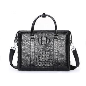 Buy cheap Factory wholesale sales promotion crocodile leather handbag shoulder slung briefcase men's business bag from wholesalers