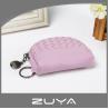 Buy cheap 12x3x9CM SGS Zippered Coin Purse Small Handmade PU Leather Grid TPCH from wholesalers