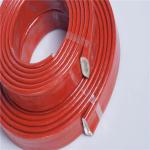 Flame Resistant Silicone Rubber Fiberglass Sleeving Heat Insulation No Harmful