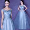 Buy cheap Ice Blue Drape Floor Length Lace Up Elegant Evening Dresses TSJY065 from wholesalers