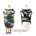 Camo Dog Shirt Pet Clothing Sleeveless Plain T Shirt Colorful Breathable Mesh