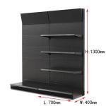 cash counter snack shelf wood gondola shelving wooden display gondola for vine.