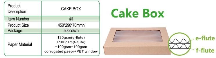 economy Cupcake Box White Window Cake Box customized Wedding Cake Box,6inch in stock PET Plastic Clear birthday Cake Box