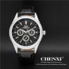 Buy cheap 2015 Fashion Jewelry Quartz Watches Men Black White China Supplier Top Quality Genuine Leather Watches Man from wholesalers