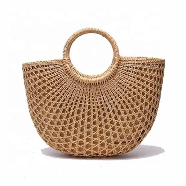 Buy cheap Handmade Vintage Tote Bag Natural Bali Straw Beach Bag For Women from wholesalers