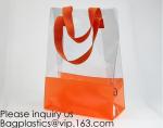 Vinyl Transparent PVC Gusset Bag Plastic Tote Shopping Bag For Packaging TPU