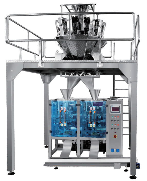 Vffs Vertical Automatic Granule Packing Machine Large Double Lines Z Type Elevator
