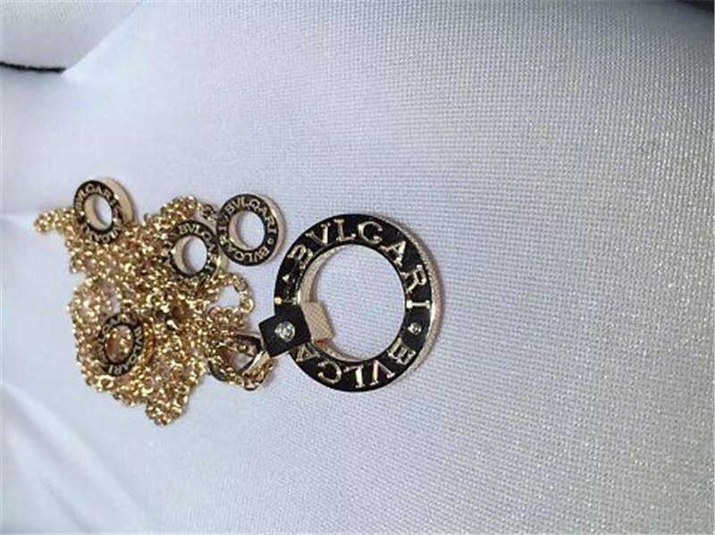 B BVGARI series diamond necklace 18k gold diamond necklace luxury low price jewelry